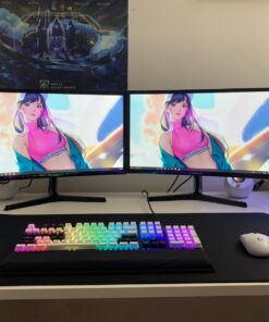 SAMSUNG 23.5” CF396 Curved Computer Monitor, AMD FreeSync for Advanced Gaming, 4ms Response Time, Wide Viewing Angle, Ultra Slim Design, LC24F396FHNXZA, Black 24-Inch DP/HDMI 41 71f2FvX3Z4L