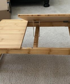 SONGMICS Laptop Desk, Folding Lap Tray, Bamboo Bed Desk with Tilting Top, Small Drawer, for Home Office, Bedroom, Natural ULLD01N 109 71f2Qccr4uL