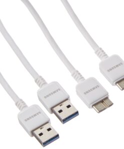 Samsung Data Cable for Galaxy S5/Note 3 - Non-Retail Packaging, 2 Pack - White