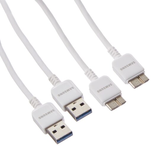 Samsung Data Cable for Galaxy S5/Note 3 - Non-Retail Packaging, 2 Pack - White