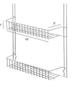 Lavish Home (White) 6-Tier Adjustable Kitchen Door Rack for Pantry Organization and Storage Shelving, (L) 19” x (W) 5” x (H) 56-64 29 71f338LYnL