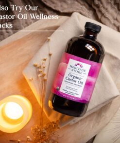 HERITAGE STORE Organic Castor Oil, Glass Bottle, Cold Pressed, Rich Hydration for Hair & Skin, Bold Lashes & Brows | 16oz 16 Fl Oz (Pack of 1) 23 71f3CG3IFcL