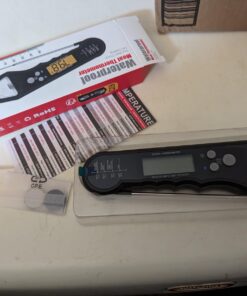 Waterproof Instant Read Digital Meat Thermometer for Cooking and Grilling, Food Thermometer with Backlight, Magnet, Calibration, and Foldable Probe, Bottle Cap Opener for Kitchen Gadgets, BBQ, Grill 45 71f3ErLa hL