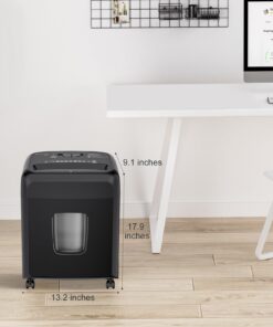 Bonsaii 8 Sheet High Security Micro Cut Paper Shredder with 4 Gallon Pullout Basket, Credit Cards/Mail/Staples/Clips Shredder for Home Office Use (C206-G) 8 Sheet-5 Mins 14 71f3ypfekjL