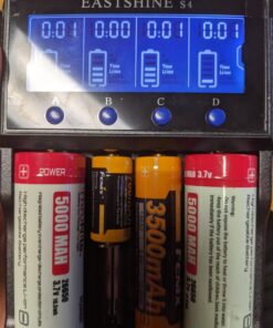 Universal Smart Battery Charger 4 Bay for Rechargeable Batteries NiMH NiCd AA AAA C Li-ion LiFePO4 IMR 18650 21700 20700 26650 14500 16340 18500 10440 18350 RCR123a LCD Display UL Listed 45 71f56H6jBUL