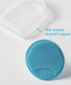 Frida Baby DermaFrida The SkinSoother Baby Bath Silicone Brush| Baby Essential for Dry Skin, Cradle Cap and Eczema (2 Pack) Blue 2 pack 23 71f5G0mdnKL