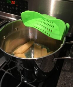 Kitchen Gizmo Snap 'N Strain Strainer, Clip On Silicone Colander, Fits all Pots and Bowls - Lime Green 57 71f6QeMHUL