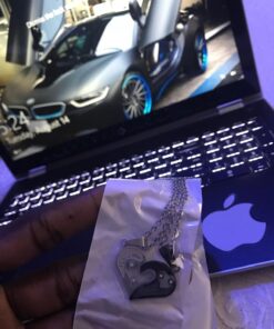 Jstyle Stainless Steel Mens Womens Couple Necklace Pendant Love Heart CZ Puzzle Matching 34 71f6VA62XzL