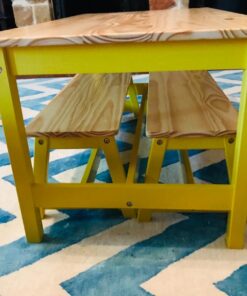 Amazon Basics Indoor Kids Table and Bench Set, Natural 36 71f6Wauz77L