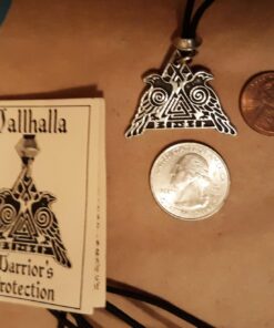 Pewter Odin's Ravens with Valknut Pendant - Huginn and Muninn Crow Necklace 18 71f7wtXyQ L