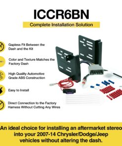 Scosche Double DIN Car Stereo Installation Kit - Install Centric ICCR6BN Compatible with Select Chrysler/Dodge/Jeep 2007-14 - Double DIN Dash Kit Aftermarket Stereo Installation - Black Complete Installation Kit 28 71f88LmZiPL