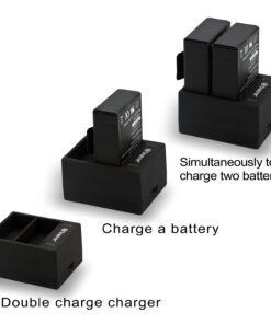 Smatree Battery Compatible for GoPro Hero3+ / Hero 3 Camera, Long Battery Life, 1290mAh Rechargeable, Dual Charger 13 71f88eQBhHL 1