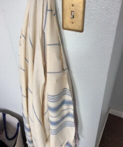 Dandelion - Ivory Basic Pattern - 100% Naturally-Dyed Cotton Turkish Towel Peshtemal - 71x39 Inches - Navy Blue 16 71f8P8GdRJL