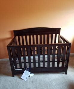 Delta Children Emery 4-in-1 Convertible Baby Crib - Greenguard Gold Certified, Dark Chocolate 4-in-1 Crib 45 71f8ai8EFL