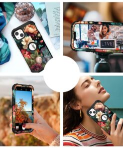 PIXIU Compatible with iPhone 14 case/iPhone 13 Cases, Heavy Duty Full-Body Shockproof Protective Hybrid Hard Plastic+Soft Silicone Case for iPhone 13/14 6.1 inch T77 18 71f8uhsvPyL