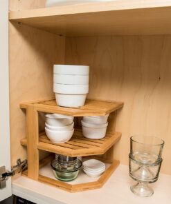 Lipper International 8883 Bamboo Wood 3-Tier Corner Kitchen Storage Shelf, 10" x 10" x 9-1/2" 30 71f97R1w1wL