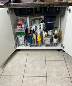 LYNK PROFESSIONAL® Pull Out Cabinet Organizer, 11"W x 21"D - Slide Out Drawers for Kitchen Cabinets - Sliding Pantry Shelves - Roll Out Shelf Storage for Pots, Pans - Lifetime Limited Warranty, Chrome 11" W x 21" D 11x21 Chrome 30 71f9ssCezL