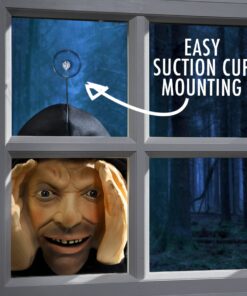 Scary Peeper Freak Halloween Decoration Peeping Tom, Indoor and Outdoor Window Hanging Mask for Spooky House Party Scares, Tricks, and Laughs, Novelty Décor 20 71fA8dePV5L