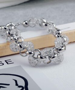 Alternative view of Mytys Fashion Bracelet for Women Wire Mesh Crystal Fishnet Bracelets Bangle for Women Girls Bracelet Style#1