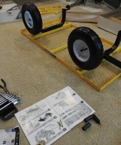 Gorilla Carts Heavy-Duty Steel Utility Cart with Removable Sides and 13" Tires, 1200-lbs. Capacity, Yellow 45 71fAPBZj2ML