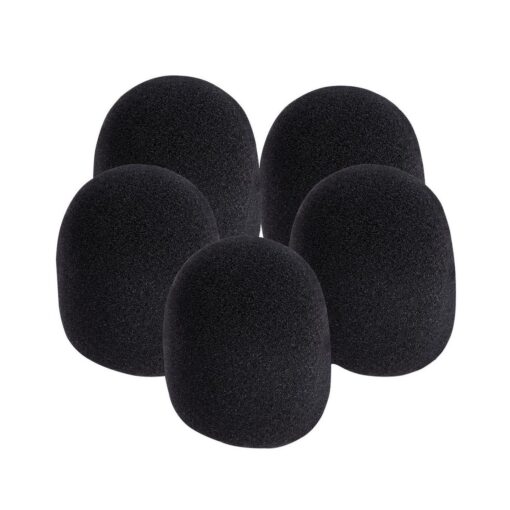 On-Stage Foam Ball-Type Microphone Windscreen, Black (5-Pack) Black (5-Pack) 5 pack