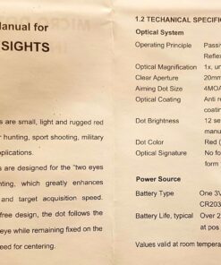 FieldSport Micro Red Dot Sight, Precision Red Dot Only No Green 70 71fBo6kM51L