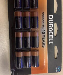 Duracell CR123A 3V Lithium Battery, 12 Count Pack, 123 3 Volt High Power Lithium Battery, Long-Lasting for Home Safety and Security Devices, High-Intensity Flashlights, and Home Automation 23 71fC Wc7VwL