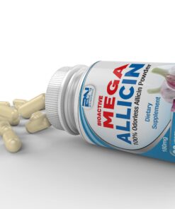 100% Mega Allicin Stabilized Patented Allicin from Garlic | Powerful 180,000mcg (180mg) 90 Vegetarian (vCAPS) Odor-Controlled, Non-GMO, Gluten-Free | Derrived from Allium Sativum (90 Count) 90 Count (Pack of 1) 13 71fCFuJeKFL