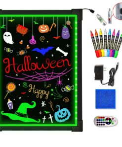 Woodsam Dry Erase Led Board - 16" x 12" Erasable Neon Writing Message Drawing Sign Board with 2 Liquid Chalk Markers for Home/Shop #1 16" X 12" 20 71fCTzN11JL