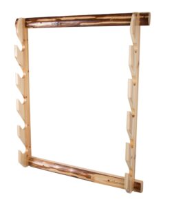 Alternative view of Rush Creek Creations Indoor 3 Rifle/Shotgun Wall Storage Display Rack Rustic Pine Indoor Sporting Gun Display Rack
