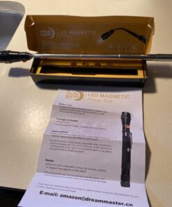 Magnetic Pickup Tool with 3 LED Lights, Telescoping Magnet Flashlight, Cool Gadget Christmas Gifts Stocking Stuffers for Men, Dad, Father, Handyman, Husband, Boyfriend or Women, Black Black Magnetic Tool 27 71fDRQP ySL