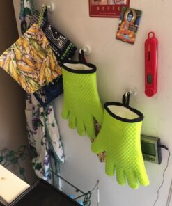 AYL Grilling Gloves, Heat Resistant Gloves BBQ Kitchen Silicone Oven Gloves, Safe Handling of Hot Food, Pots and Pans for Barbecue, Cooking, Baking - Internal Protective Cotton Layer 33 71fDyyHzodL