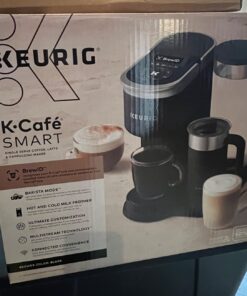 Keurig K-Cafe SMART Single Serve K-Cup Pod Coffee, Latte and Cappuccino Maker, Black 93 71fE HUfwhL