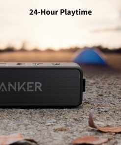 Anker Soundcore 2 Portable Bluetooth Speaker with 12W Stereo Sound, Bluetooth 5, Bassup, IPX7 Waterproof, 24-Hour Playtime, Wireless Stereo Pairing, Speaker for Home, Outdoors, Travel Black 35 71fEntP8niL