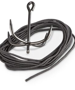 Fury Martial Arts FP03400 Folding Grappling Hook with Black Cord, Midnight Black