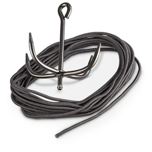 Fury Martial Arts FP03400 Folding Grappling Hook with Black Cord, Midnight Black