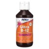 NOW Supplements, Ultra B-12, Liquid, 800 mcg Folic Acid, Cellular Energy Production*, 4-Ounce 4 Fl Oz (Pack of 1) 2 71fF8rK6EFL