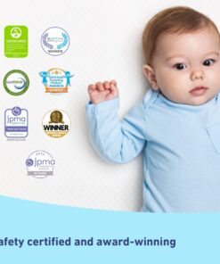 Graco Premium Crib & Toddler Mattress – GREENGUARD Gold Certified, CertiPUR-US Certified Foam, Machine Washable Cover with 100% Waterproof Sleep Surface, Fits Standard Full-Size Crib and Toddler Bed 33 71fFwC4gsbL 1