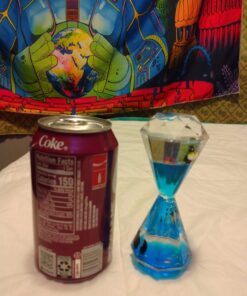 YUE MOTION Liquid Motion Bubbler Timer/Diamond Shaped Liquid Timer for Fidget Toy,Autism Toys, Children Activity, Calm Relaxing,Penguin Desk Toys and Home Ornament Blue Liquid With Penguin Toys 23 71fG8f8yvPL