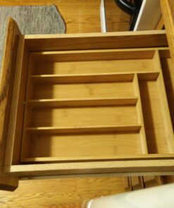 Heim Concept Drawer Organizer Bamboo Cutlery Tray Silverware Organizer/Utensil Holder, Drawer Dividers Organizer for Silverware, Flatware, Knives in Kitchen Non-Expandable, 1PC 19 71fGtJ2lRFL