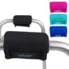 Vive Walker Handle Cushions - Padded Hand Covers - Soft Cushion Padding Medical for Folding Rolling Wheelchair, Rollator Handle, Senior, Elderly Grippers - Crutch Handle Pad Grips - Mobility Aid Black