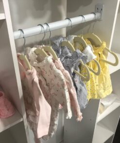 Amazon Basics Kids Velvet, Non-Slip Clothes Hangers, Pack of 30, Baby Size 11.6, Beige 11.6 inches 30-Pack 42 71fI9lS82dL