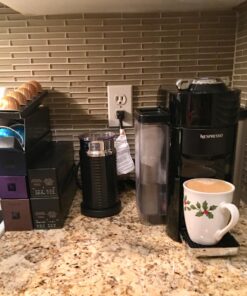 Nespresso Vertuo Coffee and Espresso Machine by De'Longhi with Milk Frother, 236.59 Milliliters, Piano Black Machine + Frother 50 71fIPCGD8fL