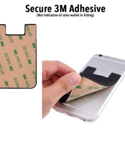 Cell Phone Card Holder for Back of Phone Case. Silicone Stick On Pocket Wallet for iPhone, Android & Other Flat Surfaces (Black 5 Pack) Black 5 Pack 9 71fIznNJBML