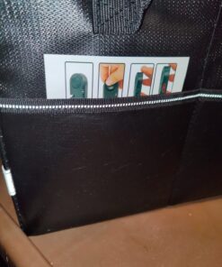 EXLIFBAG File Organizer, Fireproof File Box with Lids, Important Document Organizer Box with Lock, Portable File Folder Organizer with Handle Black 1 Layer 70 71fJF80Vy7L