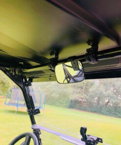 Rear View Mirror UTV Accessories - Mirrors Best for Wide Angle Center or Side-by-Side Off Road Clear-View - High Impact ABS Housing & Universal Roll Cage Bar Mounts with Shatter-Proof Tempered Glass Center Rear View 51 71fJedBW55L 2