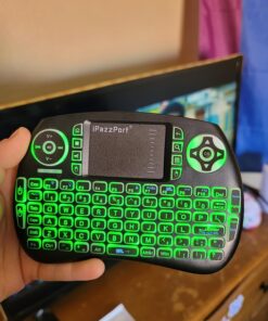 (Newest Upgrade) iPazzPort Mini Bluetooth Keyboard with Touchpad (Handheld Keyboard), Backlit Mini Wireless Keyboard with 2.4G USB Dongle for Google/Android TV Box/FireStick/Laptop/PC KP-21SM Bluetooth&2.4RF 29 71fKSHWrcwL