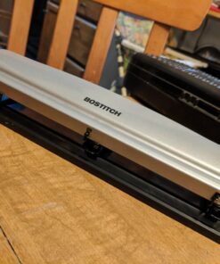 Bostitch Office Premium 3 Hole Punch, 12 Sheet Capacity, Metal, Rubber Base, Easy-Clean Tray, Silver 55 71fL5MOxbVL