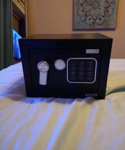 SereneLife Premium Steel Digital Safe Box - 9.1" x 6.7" x 6.7" | Secure Storage for Cash, Firearms, Jewelry & More | Great For Hotels, Cabinets & Home Use | Electronic & Mechanical Access - 2 Keys 28 71fL9e1QVvL 1