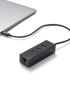 Amazon Basics USB 3.1 Type-C to 3 Port USB Hub with Ethernet Adapter - Black 1-Pack Cable 12 71fLgwJ 1KL